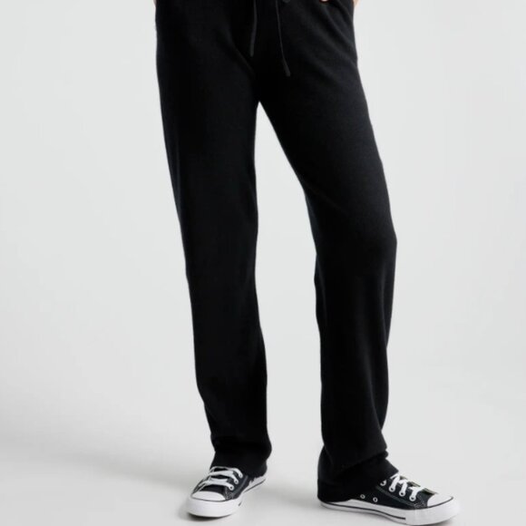 Quince Pants - Quince Mongolian Cashmere Straight Leg Pant Black Size S